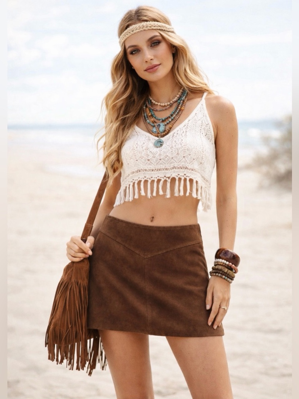 Reformation Layla Low Waist Suede Skirt